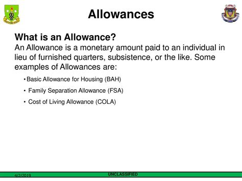 ALLOWANCE definition and meaning .